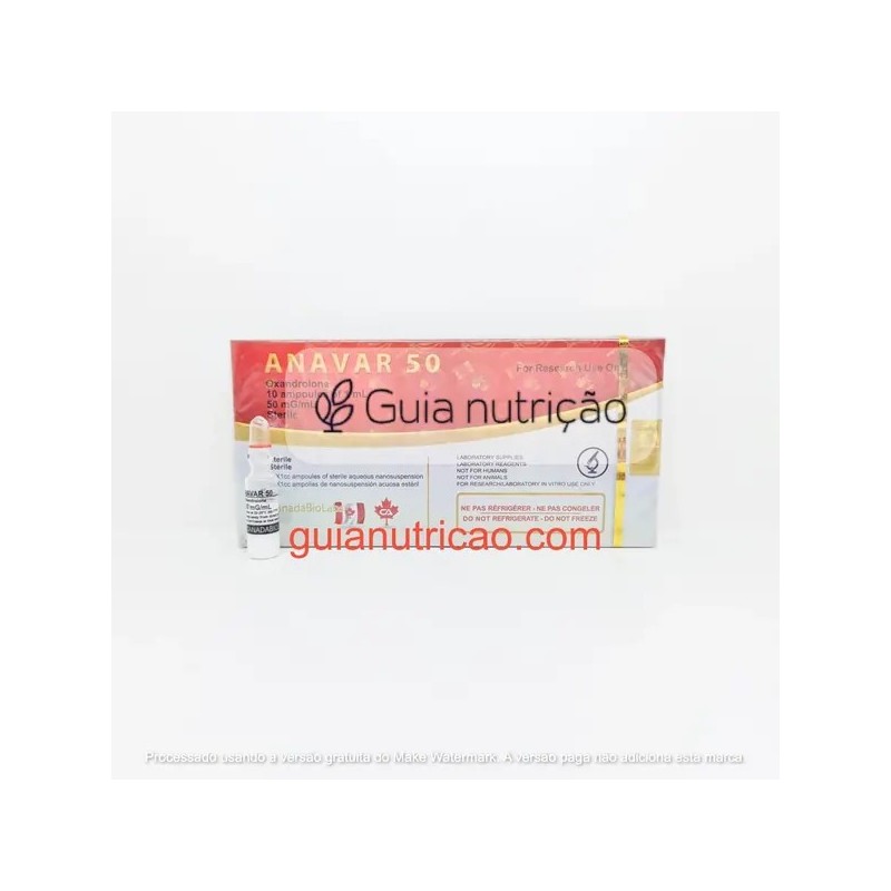 Oxandrolona (Anavar 50) 50mg/ml 10 Ampolas - Canada Labs