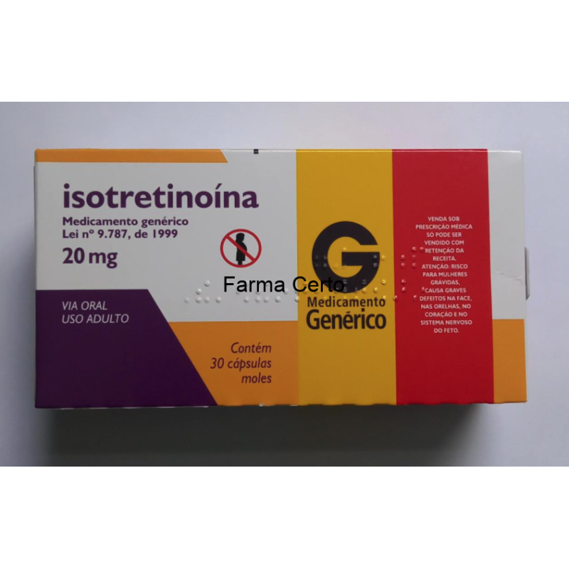 Roacutan (Isotretinoína) 20mg 30 cápsulas genérico